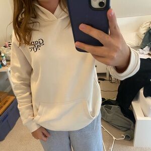 cream gap hoodie